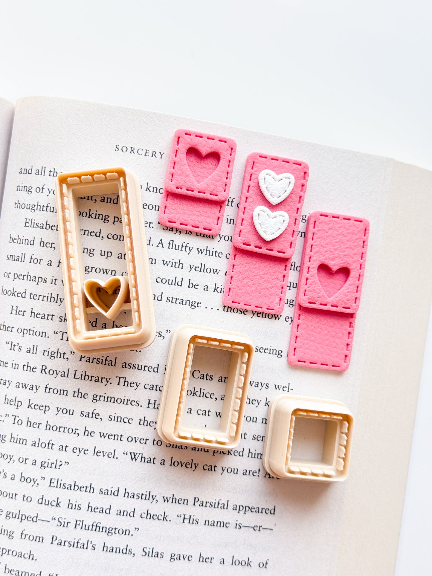 Stitched Rectangle Stacked Bookmark Clay Cutters