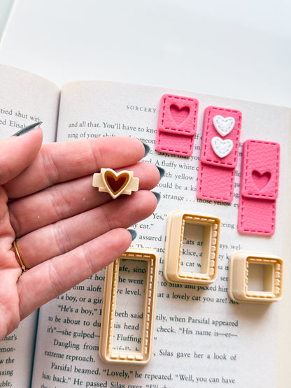 Stitched Rectangle Stacked Bookmark Clay Cutters