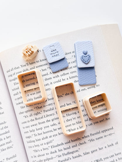 Rectangle Stacked Bookmark Clay Cutters