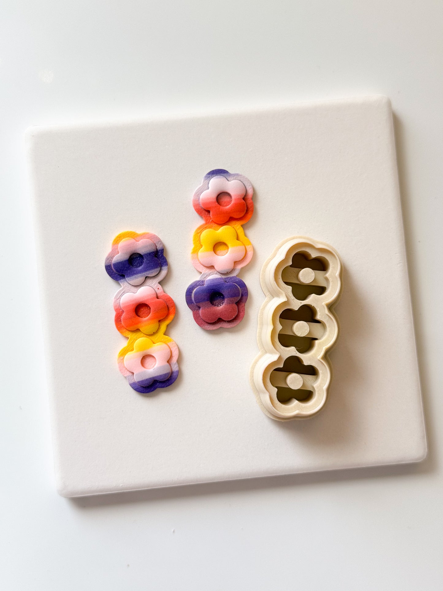 Pressed Triple Flower Clay Cutter