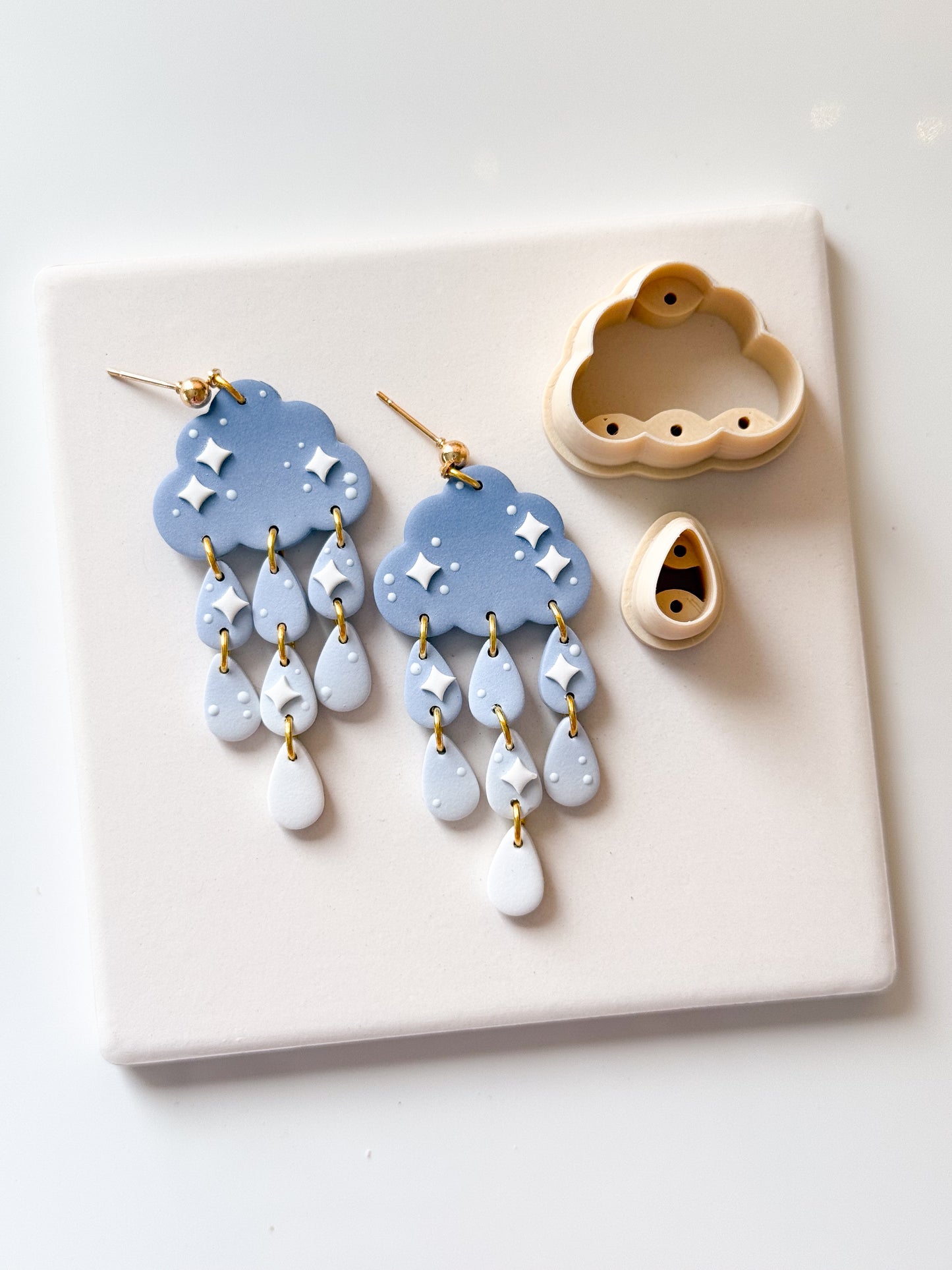 Cloud + Rain Clay Cutter Set Drill Guides