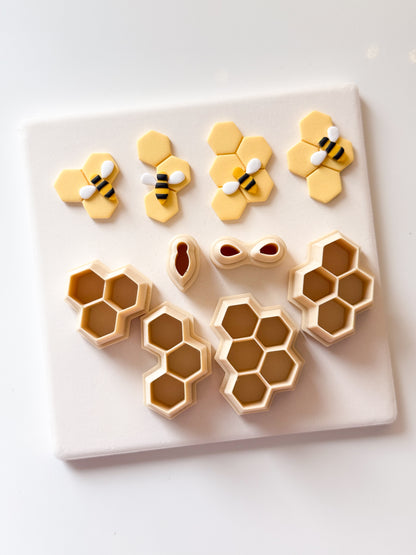 Bee + Honeycomb Clay Cutter Set