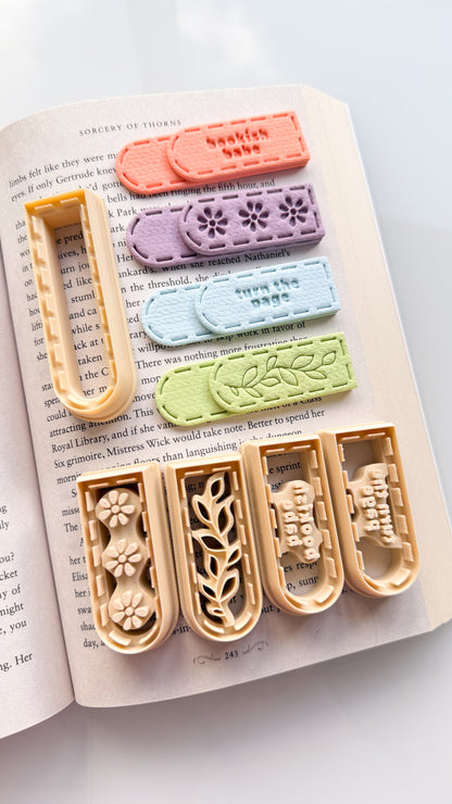 Narrow Stitch Stacked Bookmarks II Clay Cutter