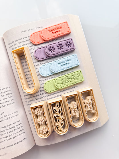 Narrow Stitch Stacked Bookmarks II Clay Cutter