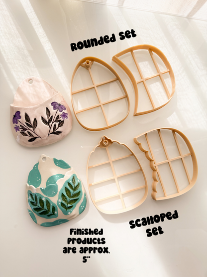 Wall Hanging Flower Holder Pouch Clay Cutter Polymer Clay Air Dry Clay Ceramic Pottery