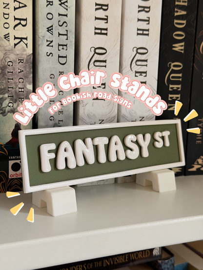 Little Chair Stands for Bookish License Plates Clay Cutters Set of 2