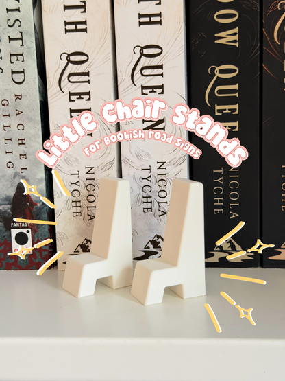 Little Chair Stands for Bookish License Plates Clay Cutters Set of 2