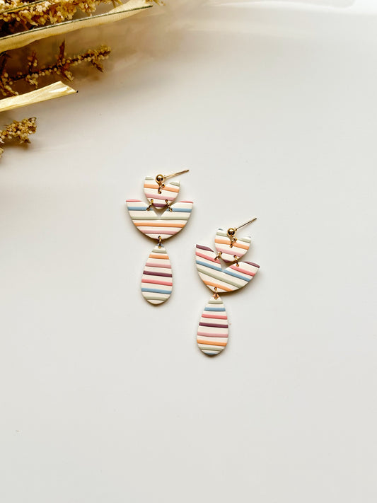 Selene - Striped Earrings