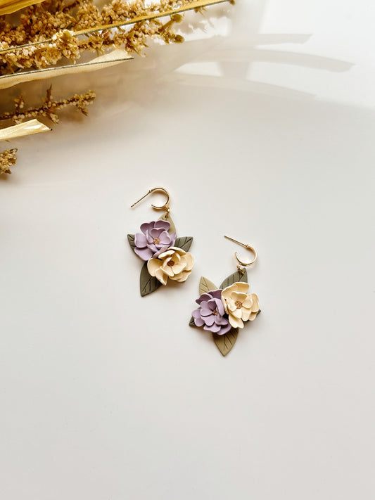 Boucle d'oreille Duo de Fleurs