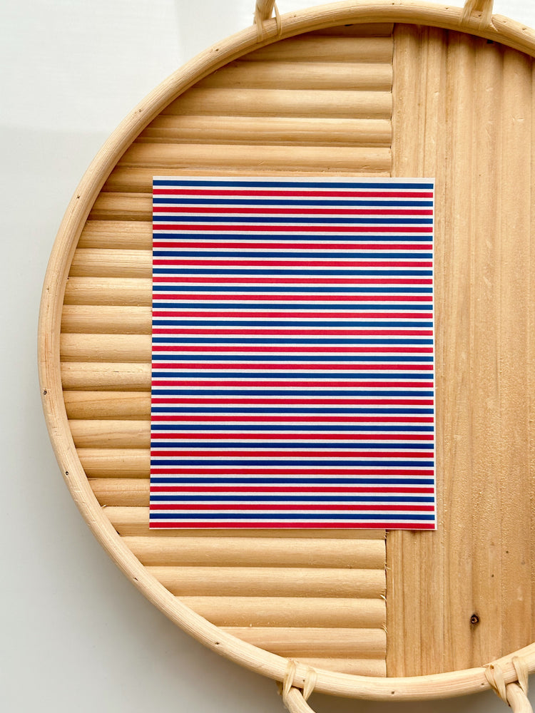 Patriotic Stripes Transfer Sheet