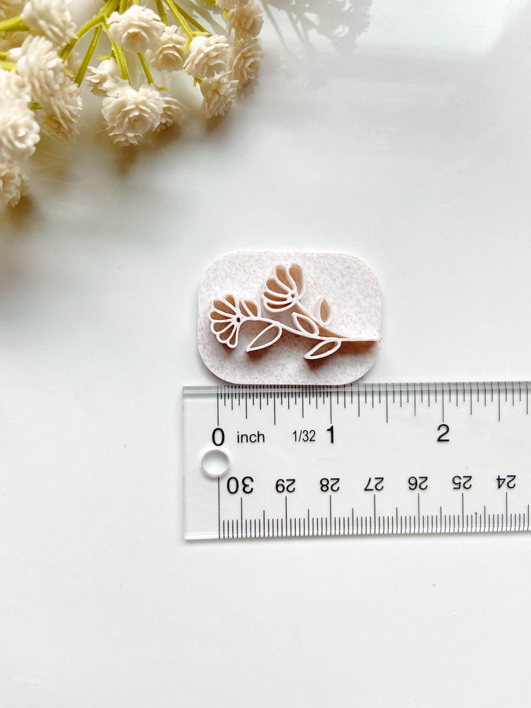 Dainty Floral Clay Stamp