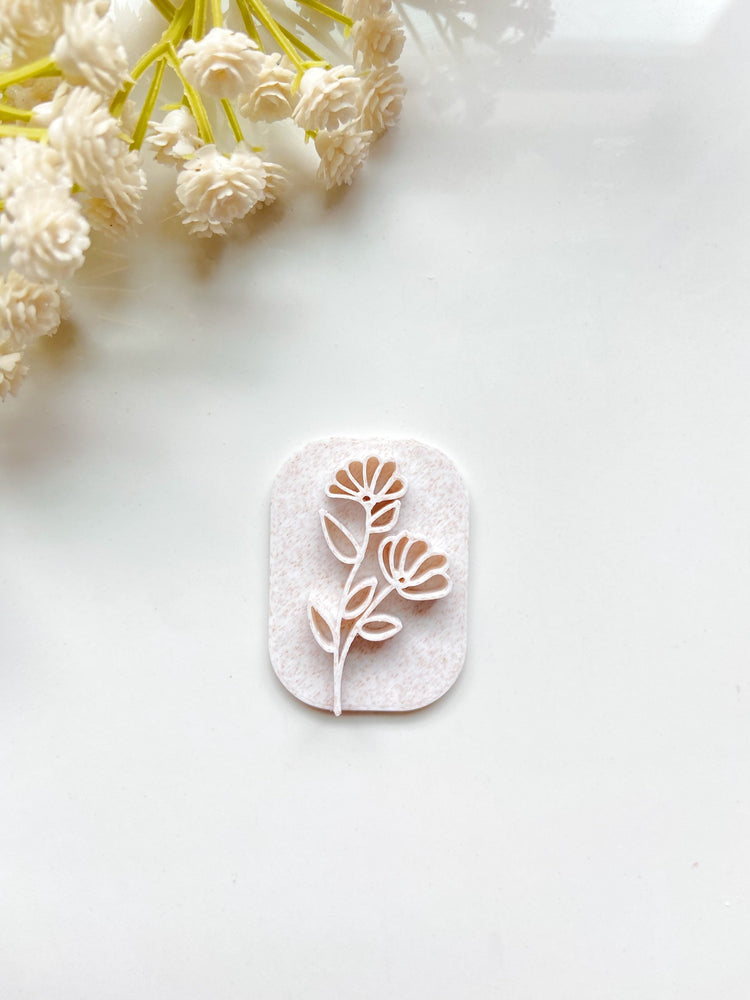 Dainty Floral Clay Stamp